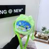 Bolsa de paja nueva de primavera 2023 nueva bolsa infantil de moda para mujer, linda bolsa tejida cruzada redonda pequeña