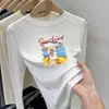 Camiseta Térmica Base para Meninas Primavera e Outono 2025 Nova Estilosa Camiseta Interna de Manga Longa para Meninas Mais Velhas