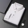 Camiseta de Manga Larga Nueva Transfronteriza 2025 para Hombre, Primavera y Otoño, Cuello Simple Versátil de Algodón, Camisa Polo para Hombre