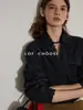 Lofi Eligió una Blusa de Gama Alta con Escote en V y Ribete de Encaje para Mujer, un Nuevo Estilo de Primavera con Mangas Largas y Corte Holgado