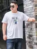 Camiseta Masculina de Manga Curta, Algodão Lycra Elástico, Tamanho Grande Oversized, Camiseta Básica para Homens Grandes, Top Estampado Tendência