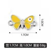 Lote misto K branco de dupla suspensão borboleta gotejamento de óleo multicolorido pulseira de berloque pingente acessórios de colar DIY venda direta do fabricante