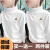Y2556 # Camiseta Térmica de Manga Larga con Cuello Alto para Niños, Ropa Interior Cálida para Niños Mayores, Colección Otoño e Invierno 2025.