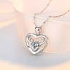 Colgante con dije "Love All the Way You" chapado en oro blanco Pt950 de Live Supply, cadena de clavícula femenina, colgante de moda que combina con todo.