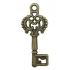 Llave Antigua de Bronce Vintage, Accesorios Creativos de Aleación para Joyería DIY, Colgante de Llave en Forma de Corazón Moderno y Personalizado