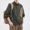 Otoño e Invierno nuevo Americano de secado rápido funcional cuello Polo jersey chaqueta para hombre holgado talla grande casual top camisa moda