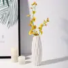 Vaso de Plástico Nórdico para Sala de Estar Resistente a Quedas Vaso de Simulação Decoração Criativa Simples Cerâmica de Imitação Pequeno Vaso Fresco para Flores