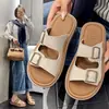 Sandálias Birkenstock transfronteiriças de comércio exterior para mulheres, calçado de verão para atividades ao ar livre, estilo retrô, sandálias rasas macias versáteis casuais para praia