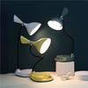 Luminária de mesa estilo nórdico para estudante, aprendizado, cabeceira, recarregável, plug-in, uso duplo, dimerização de três níveis com suporte
