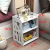 Mesita de noche minimalista moderna con armario de almacenamiento Gabinete lateral para dormitorio Gabinete de almacenamiento para sala de estar Mesa de centro para sofá Mesa auxiliar Dormitorio Armario pequeño