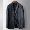 Traje Casual para Hombre Primavera y Otoño 2025 Negocios de Lujo Ligero Solapa Occidental Sencillo Jóvenes y Mediana Edad Color Sólido Un Botón Chaqueta de Traje Moderna