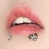 Tres Colores Dientes Internos Amor Flor Pétalo Labio Uña Oreja Hueso Uña Flash Diamante Dulce Lindo Chica Picante Piercing Joyería