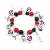 Pulsera Elástica de Cuentas de Béisbol MLB Merchandising de Equipo Transfronterizo Pulsera Unisex Fuente de Fábrica Venta al por Mayor