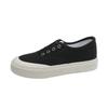 Verão 2024 Nova Chegada Sapatos de Lona Respirável Feminino Ins Tênis Estilo Coreano da Moda Sapatos de Pescador com Plataforma Slip-on de Duas Roupas
