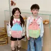 Mochila Nova Simples Leve Transfronteiriça com Cordão de Fechamento Mochila de Grande Capacidade Versátil Cor Doce Bolsa de Bola