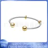 Pandora 925 Cobre Blanco Chapado en Plata Cuentas Apertura Redonda Pulsera Accesorios DIY Pulsera Básica Pulsera