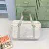 Bolsa de mano transparente de lunares de moda estilo coreano, perfecta para convenciones de anime, diseñada para estudiantes y chicas jóvenes, con un alto atractivo estético y gran capacidad, se puede llevar como bolso cruzado o de hombro