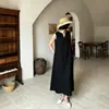 ¡Conjunto Perezoso Estilo Coreano! Vestido de Verano/Primavera 2026 Nuevo de Alta Gama Bordado con Borlas Holgado Adelgazante sin Mangas para Mujer