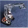 Braço Robótico Metálico de Quatro Eixos Compatível com Arduino Manipulador de Quatro Graus de Liberdade Robô DIY