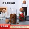 Frasco Sellado de Alto Borosilicato con Tapón de Corcho, Frasco de Almacenamiento para Té, Lata Sellada para Almacenamiento Doméstico de Té, Al por Mayor en Stock