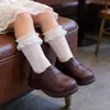 Zapatos casuales de suela blanda para niños para actuaciones escolares, zapatos de un solo color estilo británico, zapatos de vestir para niños, zapatos de cuero negros para niños, elegantes