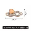 Colgante Doble Piedra Preciosa Corazón Colgante DIY Collar Pulsera Accesorios Piezas de Joyería Directo del Fabricante, Se Puede Mezclar al por Mayor para Ventas Transfronterizas