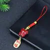 Corrente para Celular do Zodíaco Cinnabar Pingente para Celular Pingente Feminino Areia Dourada Roxa Cordão para Celular Masculino Acessórios de Segurança