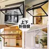Ventana Plegable Arriba y Abajo de Aleación de Aluminio de Moda 2025 para Tienda de Té de Leche, RV, Cocina, Barra de Bar, Cafetería, Casa de Huéspedes, Ventana Deslizante de Vidrio
