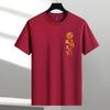 Camiseta masculina de manga curta modal 2023, nova, casual, de seda gelada, para estudantes, de meia manga, solta, de lycra, algodão, camisa de base