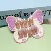 Adolescentes y Niños Usan Esmalte de Uñas, Niña Linda Manicura de 12-18 Años, Niños Mayores y Niños Usan Esmalte de Uñas de Mariposa