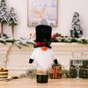 Decoraciones navideñas nuevas transfronterizas Cubierta de botella de vino vieja del bosque Cubierta de vino de enano sin rostro de dibujos animados Cubierta de vino para mesa de comedor
