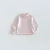 Camiseta interior básica para niña, colección invierno 2026, prenda interior gruesa de cuello alto para bebés niñas, ropa de invierno para niños, zdy6775