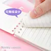 Cuaderno Mini de Bolsillo con Espiral Suave Tamaño Pequeño Dibujos Animados Línea Horizontal Estudiantes Llevan Cuaderno A7