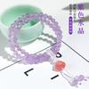 Pulsera de Cuentas de Ágata Yanyuan Garra de Gato Amatista Lavanda Nicho Femenino de Alta Gama Aguamarina Cristal Rosa