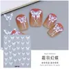 Nuevas Calcomanías de Gel para Uñas DIY Mariposa Blanca Calcomanías Pequeñas Corazón con Foil Dorado en Relieve Pegatinas para Uñas Calcomanías