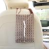 Caja de Pañuelos para Coche Lluvia Azul, Caja de Pañuelos Colgante Multifuncional para Coches, Estilo Creativo Crema, Doble Uso para Hogar y Coche, Bolsa Colgante para Pañuelos