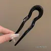Elegante Pasador en Forma de U para Mujer, Pasador de Acrílico de Alta Gama para Peinados de Moño, Nuevo Accesorio para el Cabello Estilo Chino