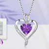 Clásico Transfronterizo Versátil Joyería Corazón Eterno Colgante de Corazón Estilo Coreano Cadena de Caja Cadena para Clavícula Collar