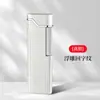 Encendedor inflable de llama abierta personalizado, encendedor lateral de aspecto elegante, rueda de amolado de flores rica, encendedor largo de regalo