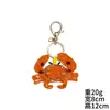 Animales Marinos Cangrejos, Camarones y Peces Pegatinas de Tela con Cuentas de Cristal Colgantes para Bolsos DIY Accesorios para Ropa Accesorios para Llaveros