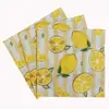 Toallas de Papel Nuevas Hechas en Fábrica con Estampado de Limones Transfronterizo Servilletas Impresas Desechables para Fiesta de Cumpleaños