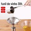 Funil Premium de Aço Inoxidável 304 com Filtro para Uso Doméstico, Pequeno Dosador de Bebidas Alcoólicas, Escorredor de Vinho, Colher para Vinho, Peneira para Óleo
