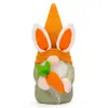 Muñeco de Conejo de Pascua Transfronterizo Nuevo Producto Sosteniendo Huevos de Colores y Zanahorias, Lindo Juguete de Peluche de Conejo Adorno, Decoración Festiva