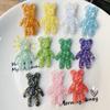 Accesorios de resina para bricolaje, venta al por mayor, funda para teléfono móvil, accesorios de bricolaje, material hecho a mano, hebilla para zapatos, taza de agua, lentejuelas planas transparentes, oso