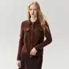 Cárdigan de cachemira estilo vintage para mujer, con cuello de solapa, cierre de cremallera, diseño de punto y mangas largas, que ofrece calidez y comodidad