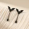 Brincos de Morcego Escuro Punk Estilo Gótico Europeu e Americano Estilosos Tendência Exagerados Nicho Acessórios de Brincos de Halloween