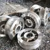 Par de Ruedas Sólidas Planas de Acero Fundido Personalizadas por el Fabricante para Minería 300 mm Rueda de Vía de un Solo Lado Rueda de Horno de Acero Fundido