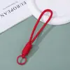 Lanyard Juguete para Teléfono Móvil Sencillo Cordón Tejido de Cuerda Colorida Colgante Llavero Correa de Muñeca Anti-pérdida para Encanto de Bolso de Teléfono