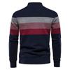 Suéter Pulóver Patchwork para Hombre AIOPESON Algodón Casual Cremallera Cuello Alto Falso Suéter para Hombre Nueva Moda de Invierno Suéter Cálido para Hombre