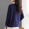 Tejido de Punto Falso de Dos Piezas para Mujer Suéter Delgado 2026 Primavera Otoño Nuevo Estilo Versión Coreana Chaqueta Exterior Corta Suéter Top